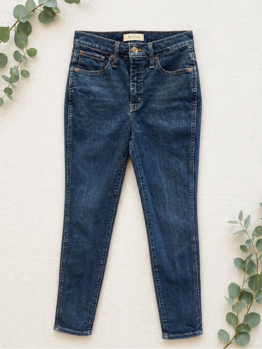 Madewell Dark Blue Skinny Jeans Stretch Denim